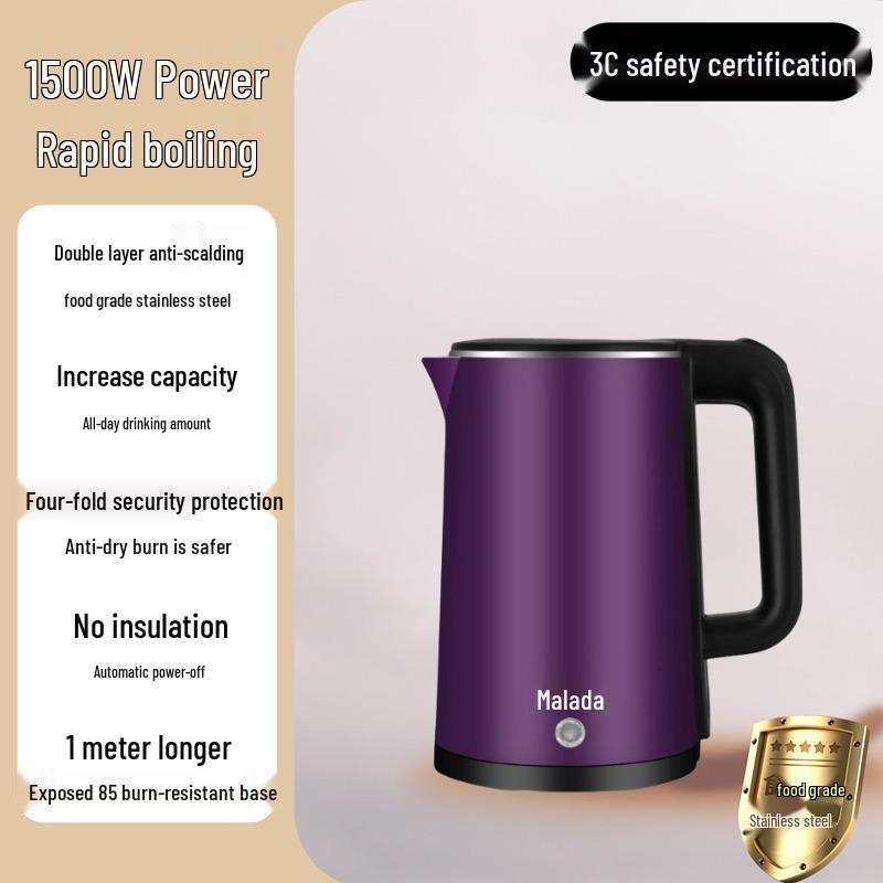 Wanlida 2025 Electric Kettle: Automatic Power-Off, Large Capacity, Insulated Boil, Household Use