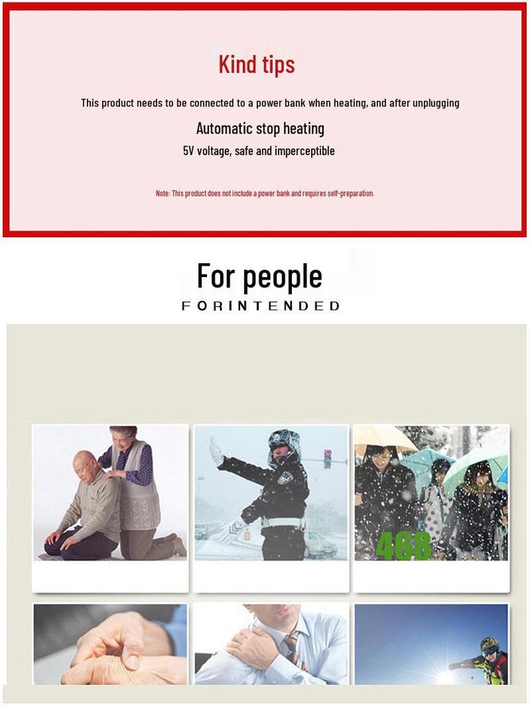 Pánská zimní vesta s kapucí a vyhříváním - Elektrická, Teplá, Bavlna, Plus Samet