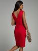 European & American V-Neck Sleeveless High-Slit Evening Gown