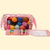 Crochet Bag Knitting Bag Crochet Craft Project Bag Travel Yarn Organizers Bag for Crocheting Pattern Yarn Hook Needle