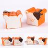 Bear Toast Squeeze Toy Slow Rising Stress Relief Cartoon Expression Bear Bread Sensory Toy Students Office Workers Anti-anxiety Gift