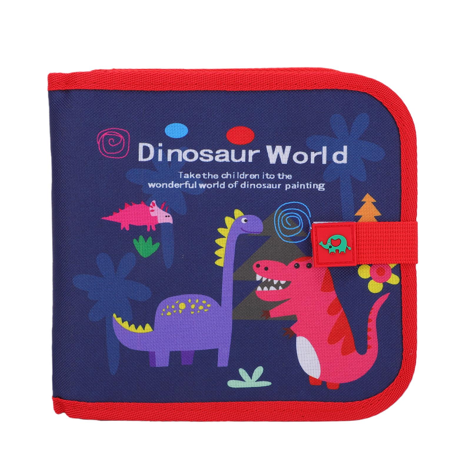 Многоразовая книга для каракулей, стираемая, портативная, книга для рисования каракулей с маркерами для детей, взрослых, художников, рисунок птицы Dinosaur Red