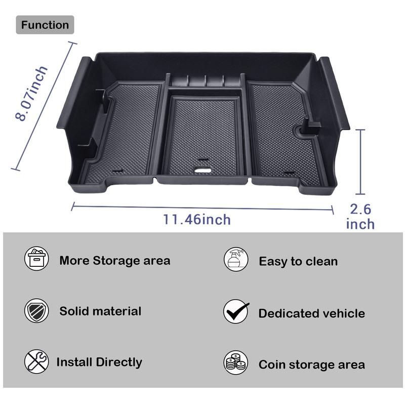 For   2024 2025 Toyota Tundra Center Console Organizer Tray Armrest Storage Box Interior Car Storage Tray Accessories