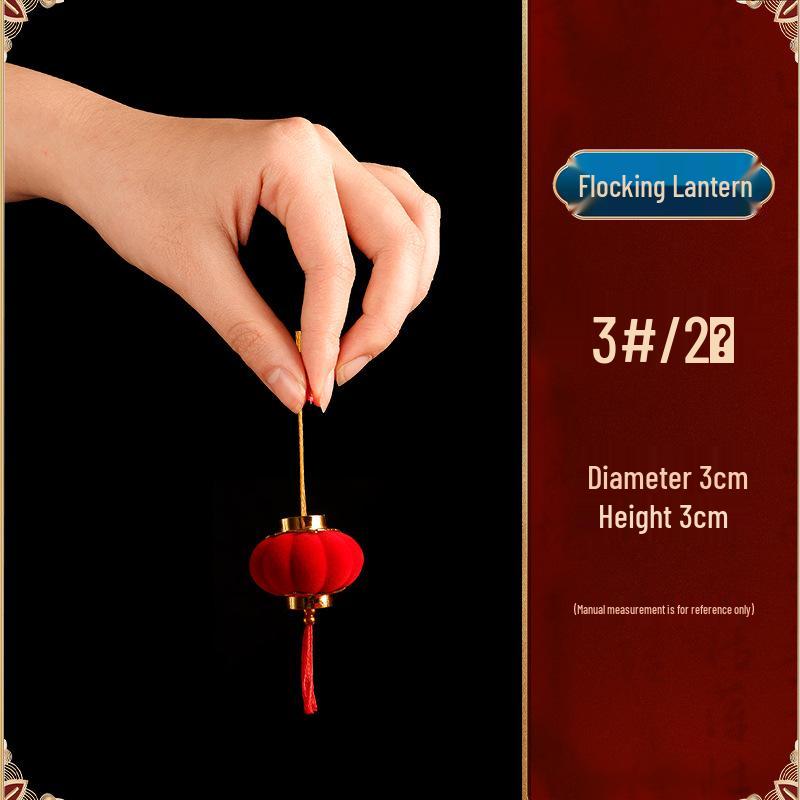 

2025 Chinese New Year Red Lantern Tree Ornaments - Waterproof Decorations for Outdoor Greenery