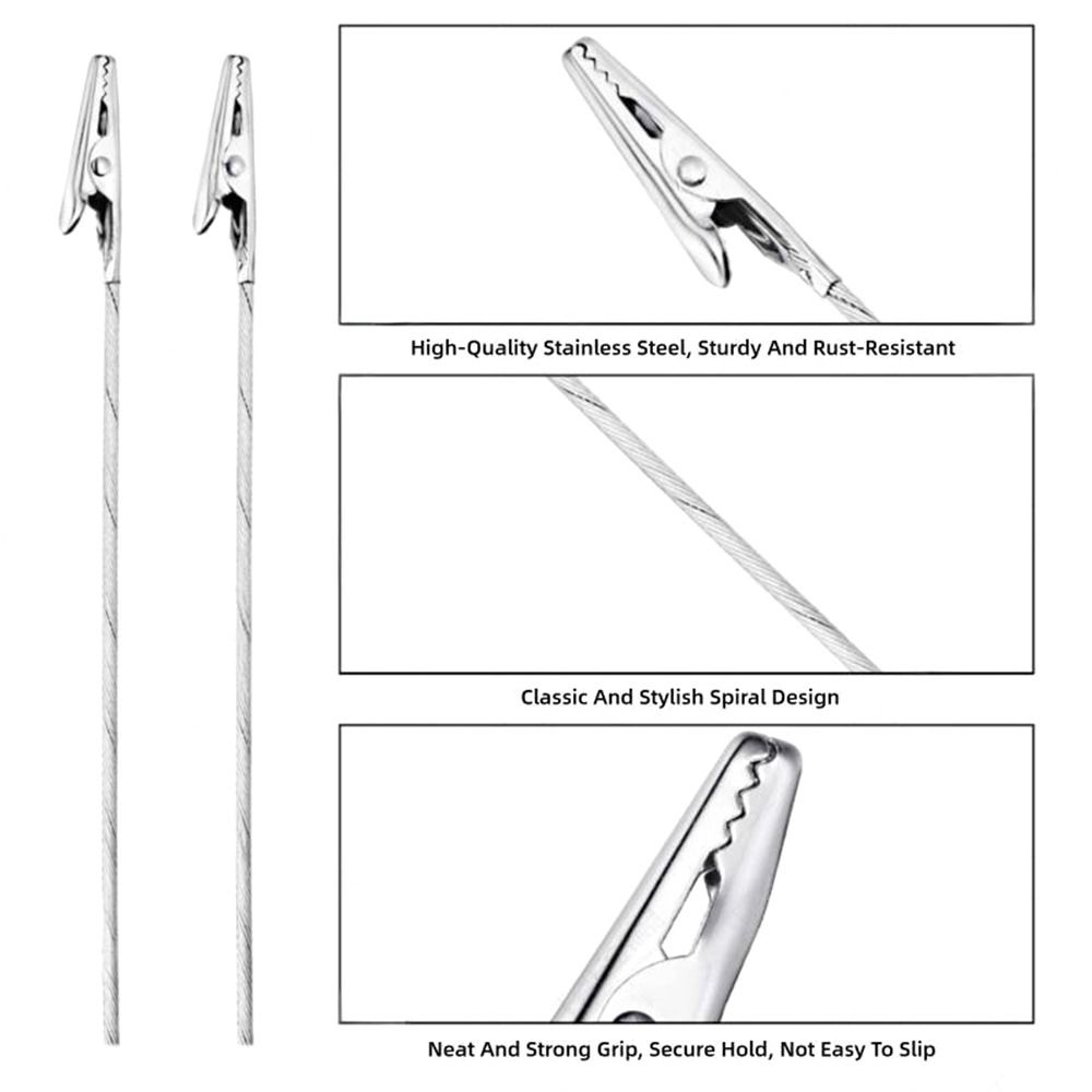 5PCS Multifunction Memo Clip Holder Flexible Hose Desktop Notes Clamp Name Card Holder  Office