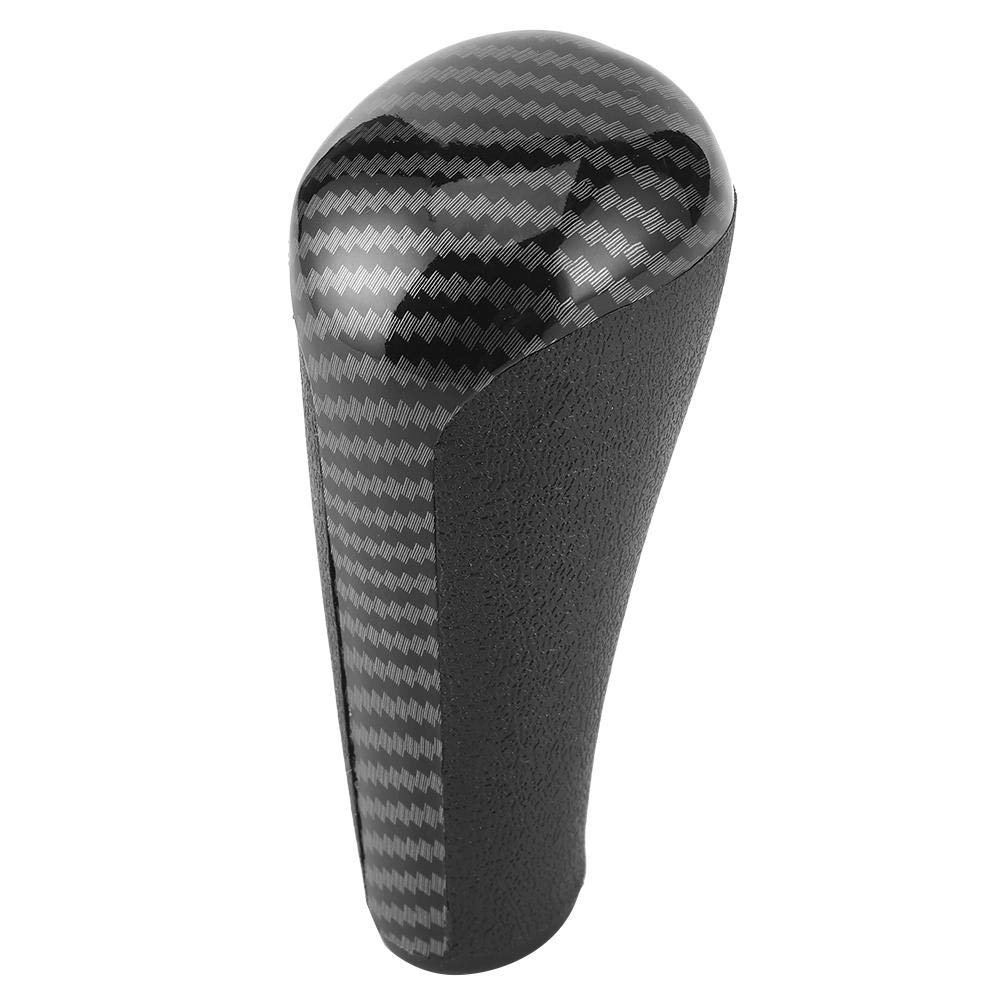 Akozon Car Gear Shift Knob Carbon Fiber Pattern Head Accessories for Peugeot 206 207 208 307 308 408