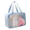 Kosmetiktasche PU PVC Transparentes Cartoon-Muster Handheld Wasserdicht Größe L Make-up-Tasche für Schwimmen