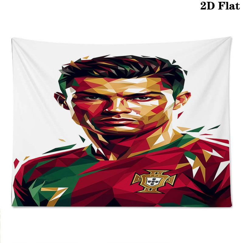 CR7 Cristiano Ronaldo Wall Tapestry Aesthetic Wall Hanging Printed Fabric Blanket Decorative Tapestries for Bedroom Living Room Home Decor