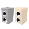 Indoor Cat House Winter Warm Cat House 3 Tier Pet Cave Foldable Cat Bed for Indoor Home