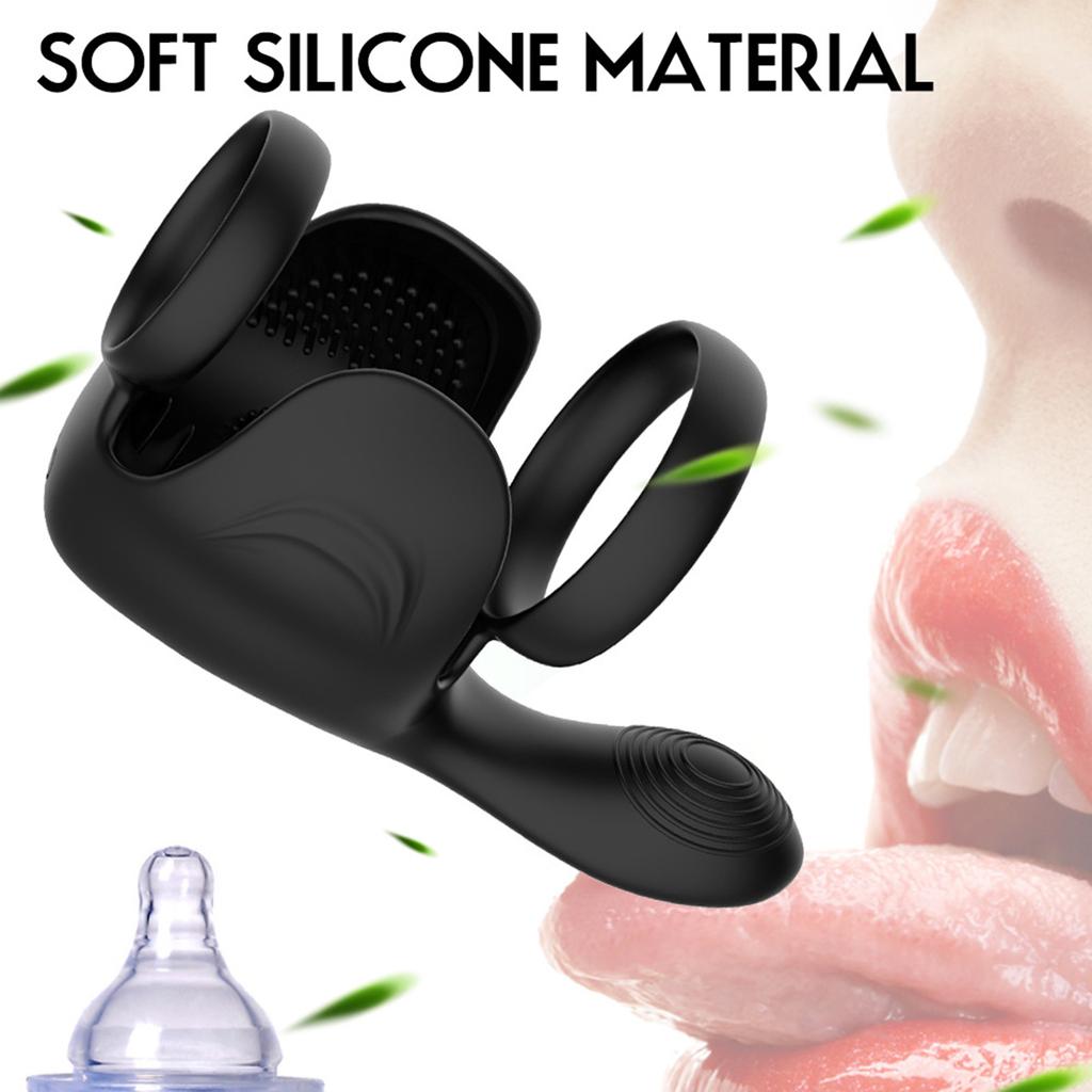 Wtoyu Silikon Vibrierender Penisring Prostata Stimulator Massagegerät Männlicher Penisring 10 Vibrationsmodi