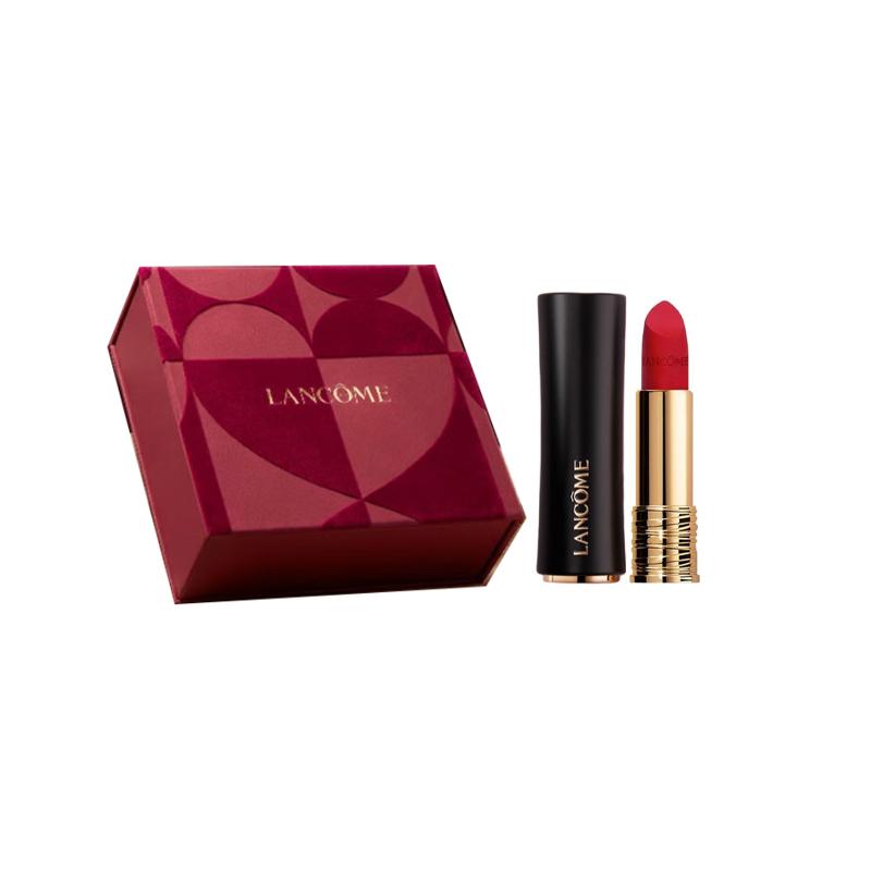 LANCÔME Jingchun Black Gold Tube Lipstick, Valentine's Day Gift Box, Small Waist, Matte, Matte, Colorful and Easy To Apply #505 Apple Red