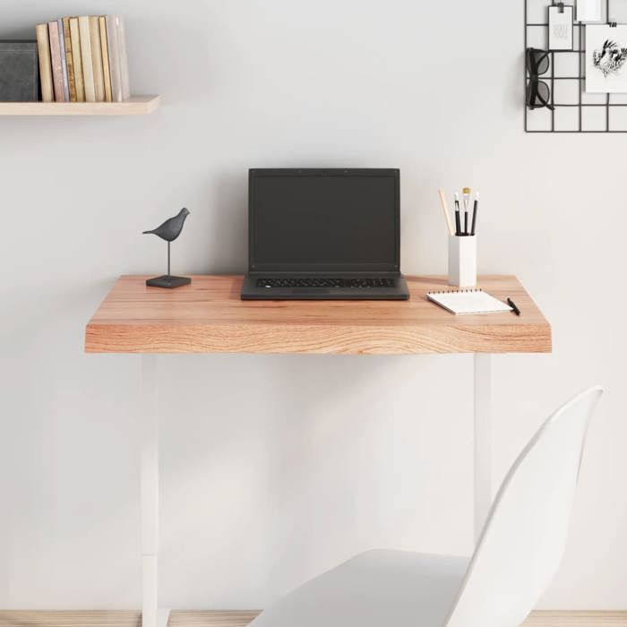 VidaXL Light Brown Table Top 80x40x6 Cm Treated Oak Wood 3156355