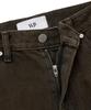 WEST GRAND BOULEVARD Drain Wide Washed Denim Pants Dark Amber