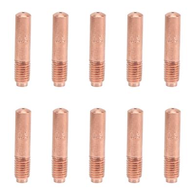 Lot de 10 buses conductrices pour soudage MIG, pointes de contact en cuivre, petits accessoires 0,9 mm