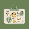 Cute Cartoon Bear Print Laptop Handbag Waterproof PU Shockproof Notebook Carrying Bag For Macbook Huawei Xiaomi 13-16 Inch