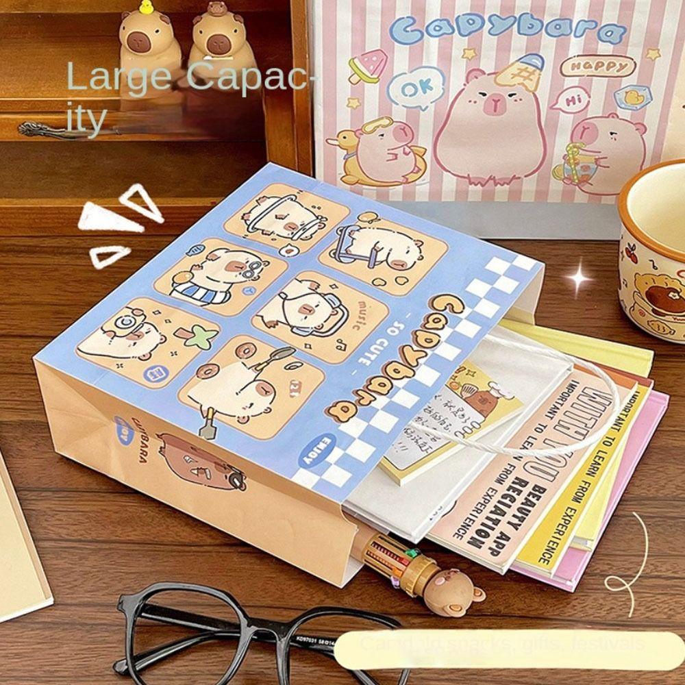 Foldable Handbag Capybara Shopping Bag Durable Storage Bags