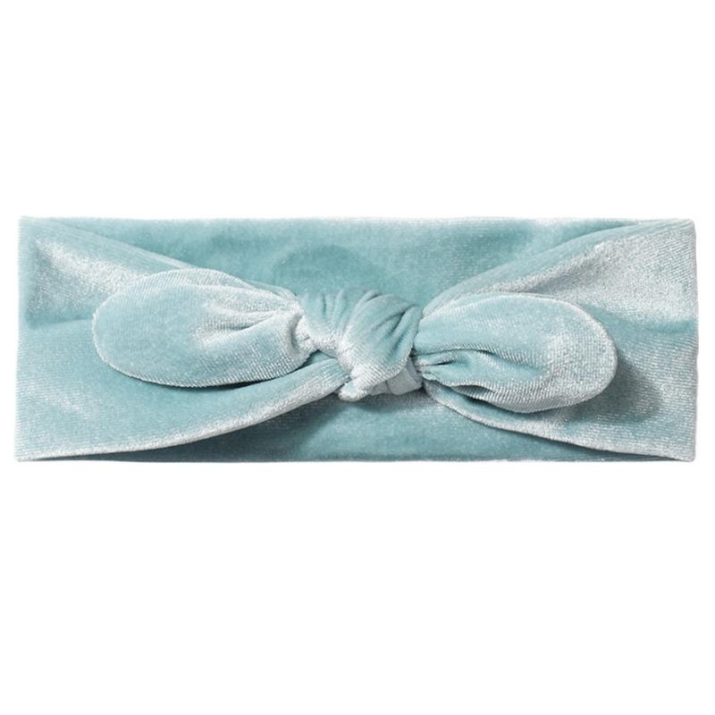 New Baby Golden Velvet Headscarf Cute Baby Rabbit Ears Headband Warm Children's Jewelry Autumn and Winter Models
