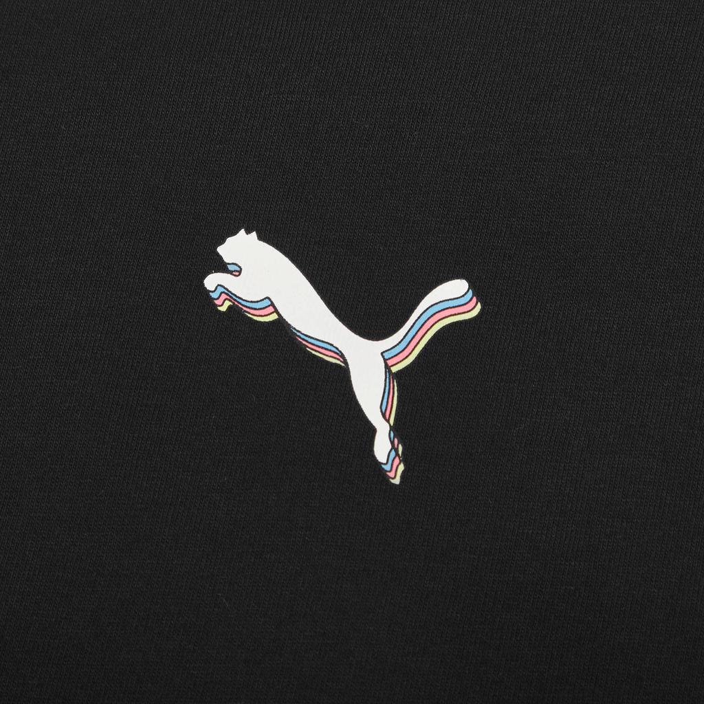 Puma Celebration Logo Casual Round Neck Short Sleeve T-Shirt Women Tops Black 845635-01