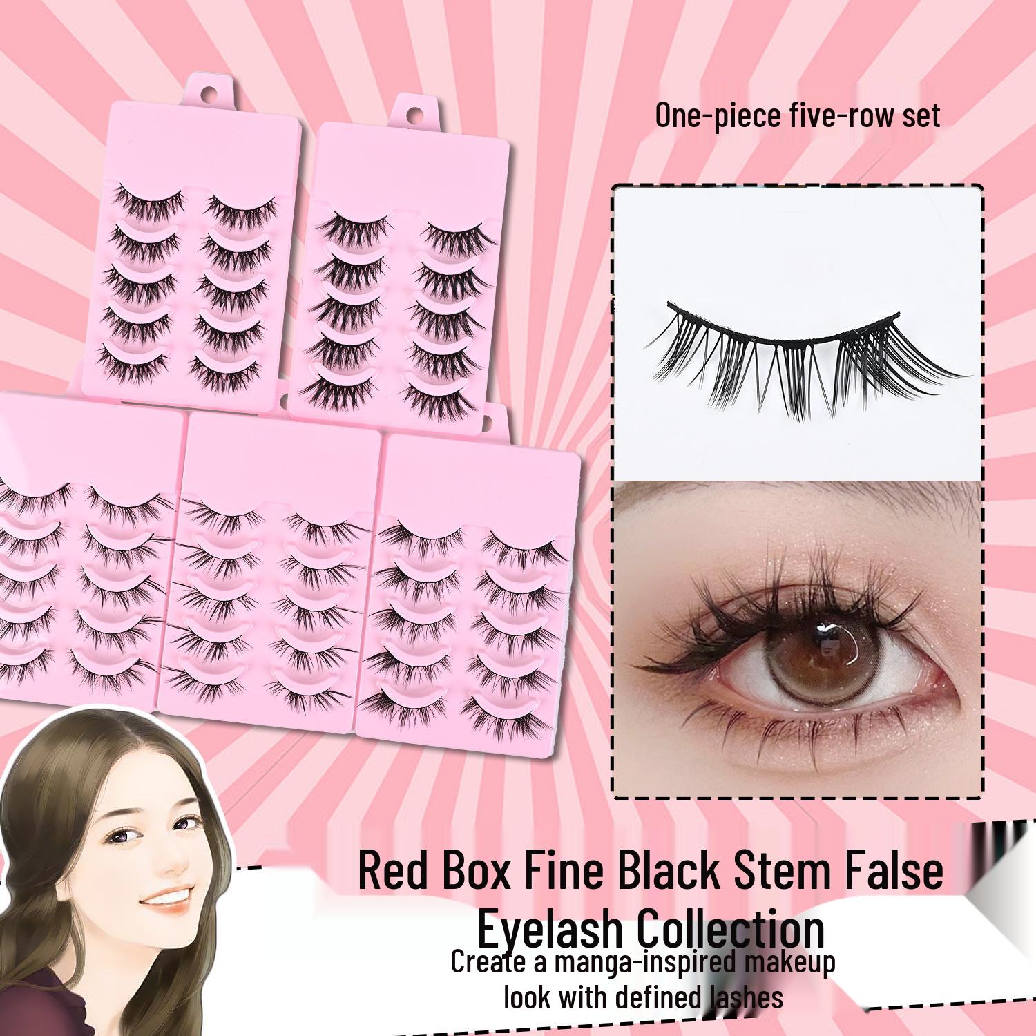 

Xiye 5 Pairs Natural Eyelashes for Daily Makeup – Ideal for Beginners & Makeup Artists