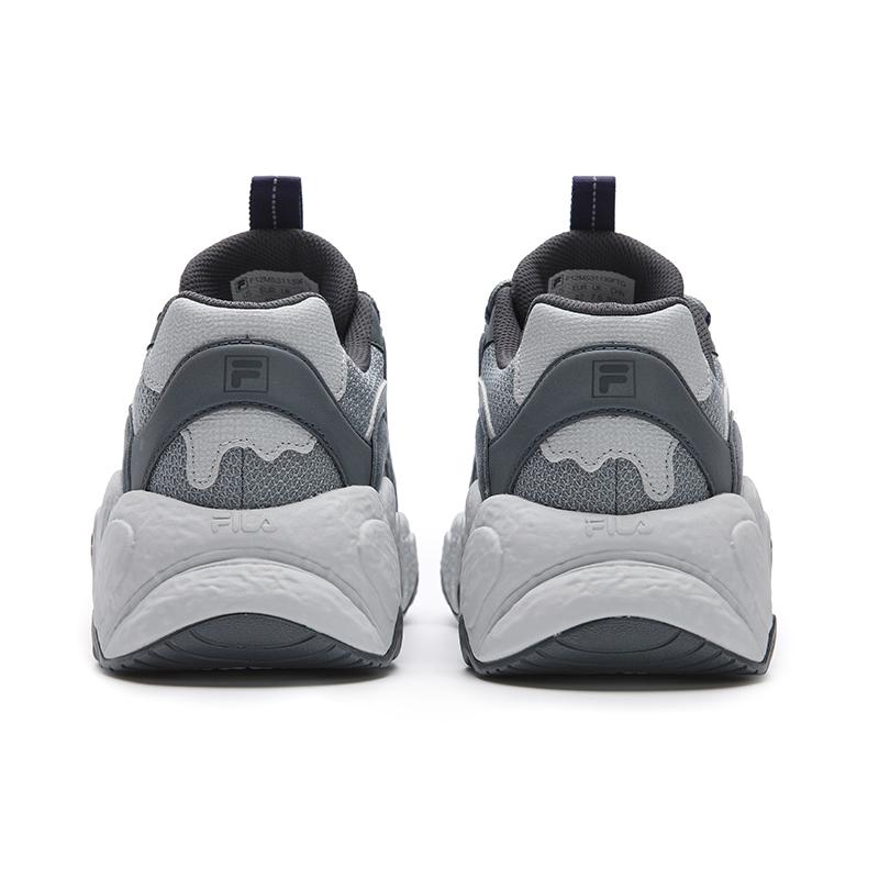 New FILA Modern Cushioning Abrasion Resistant Lightweight Low top Casual Shoes Men's Solar Rock Gray F12M531139FTG