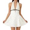 2026 spring new women's clothing, cross-border Europe, America and Amazon, fashionable and elegant versatile backless polka dot dress