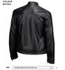 Men's Trendy American Stand-Collar Faux Leather Motorcycle Jacket with British and Korean Style