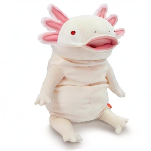 Shinada Global Mochi Series Mochi Upa Ivory (L) 22 X 22 X 30cm Plush Axolotl Animal MOUP-0350IV