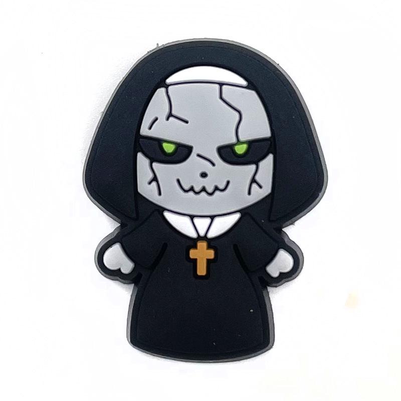 Black & White Halloween Punk Metal Rock Croc Shoe Charms