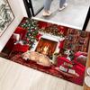 Merry Christmas Gifts Pattern Red Carpet Living Room Holiday Sofa Bedroom Study Kitchen Entrance Rug Non-slip Home Decor Mat