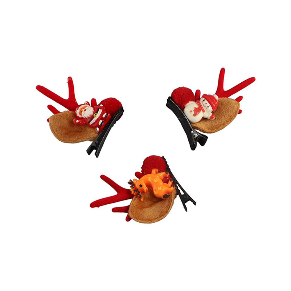 Girls Side Clip Children Gift Women Barrettes Antler Hairpins Bangs Clip Christmas Hair Clips