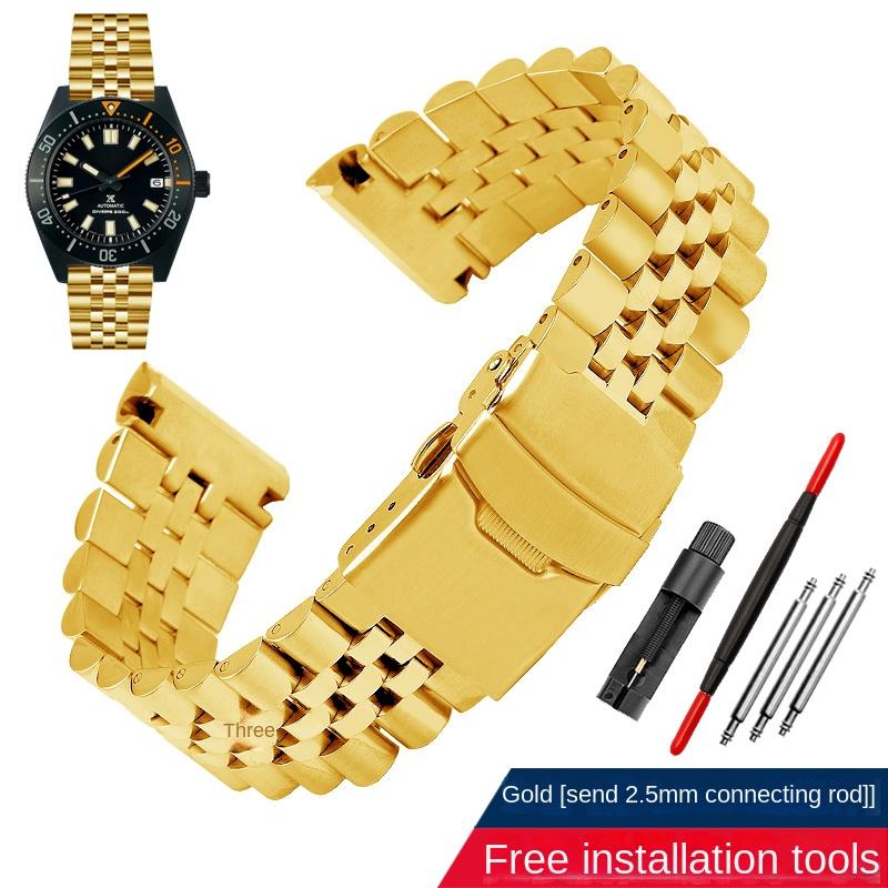 Braccialetto in acciaio inossidabile solido per orologio Seiko in acciaio Cinturino da polso tartaruga abalone SRPE99K1 srpa21 srp777 srpc25 Braccialetto in metallo da uomo 22mm