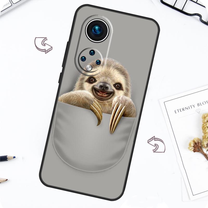 Kawaii Cute Sloth Face Case For Honor Magic 7 5 6 Lite Honor 200 Pro X8b X9a X8a X8 X9 X9c X9b 50 70 90 Lite Cover
