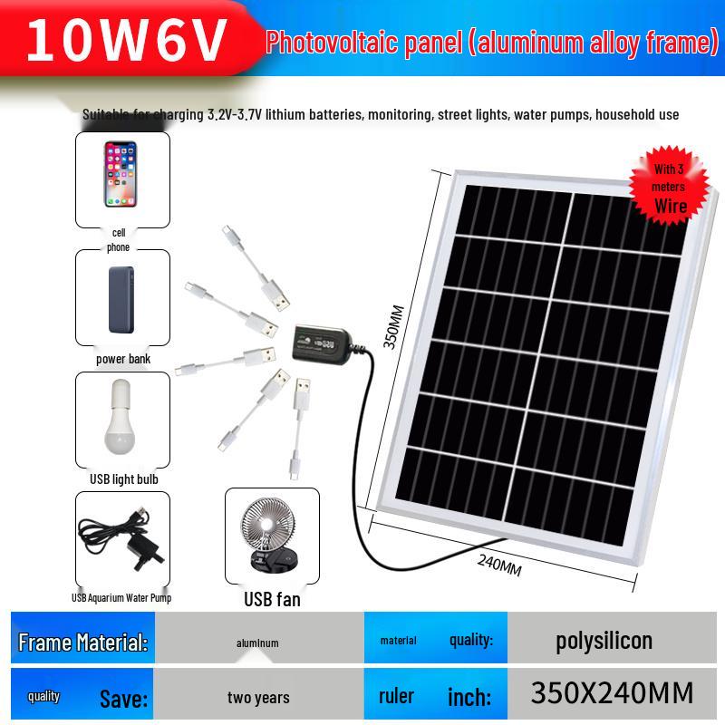 Brand New Monocrystalline Solar Panel 6V 12V 24V Home Power Generation System