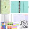 Macaron PU Leather Binder Budget Book A6 Cash Envelope Planner, Creative Finance Organizer Notebook