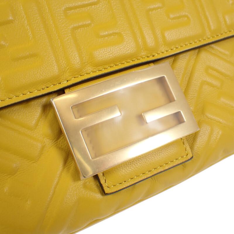 FENDI  8BR793_AH9C_F1E8V Shoulder Bag yellow leather Women