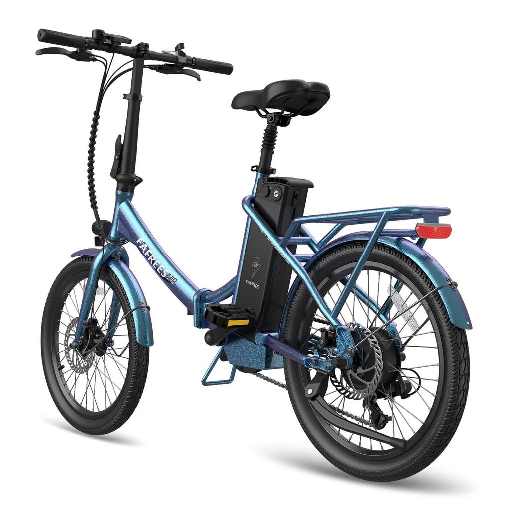 Electric Bicycle Foldable Fafrees 20" 250W Motor 18.2AH Citry Ebike Top Speed 25Km/h 7 Speed Load 120Kg F20 Lasting