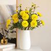 Silk Cloth Material Artificial Chrysanthemum Flowers 3 Heads Fake Marigold Bouquet  Wedding Bouquet