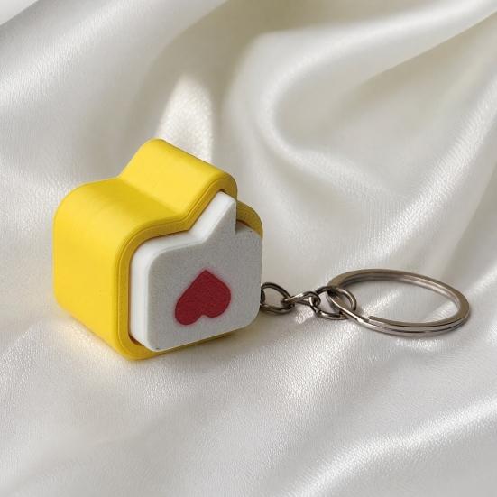 3D Printed Heart Clicker Keychain Pocket Size Fidget Finger Clicker Anxiety Stress Relief