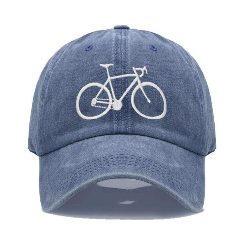 Soft Top Washed Cotton Women's Baseball Cap For Men's Fashion Bicycle Embroidery Dad Hat Sport Golf Caps Hats