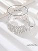 1PC Women's Fashion Style Sparkling Multi row Zircon Inlaid Foot Chain Outdoor Tourism Beach Banquet Festival Gift