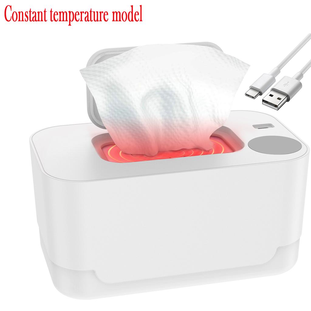 Baby Wipe Warmer Heater Wet Towel Dispenser Home/Car Use Mini Wipe Warmer Portable USB Powered 40-55°c Adjustable Temperature