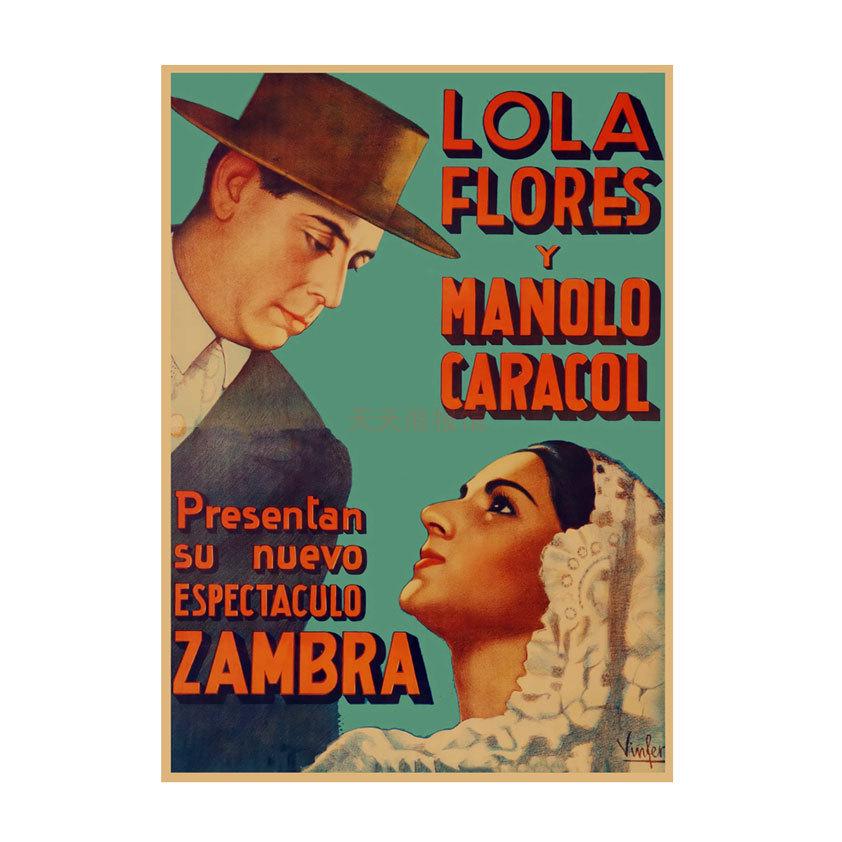 Retro Movie Illustration Poster for Bar, Cafe, or Dormitory Wall Decor