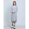 Ozoc Knit Dresswith Neck Color Point Onw 94000