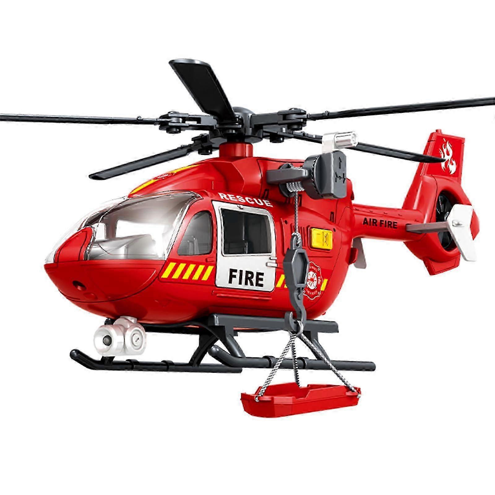 15  Rettungshubschrauber Spielzeug mit Lichtern und Geräuschen für Kinder ab 3 Jahren - Kleinkind Rettungsfahrzeug Geschenk für Jungen 25-26s