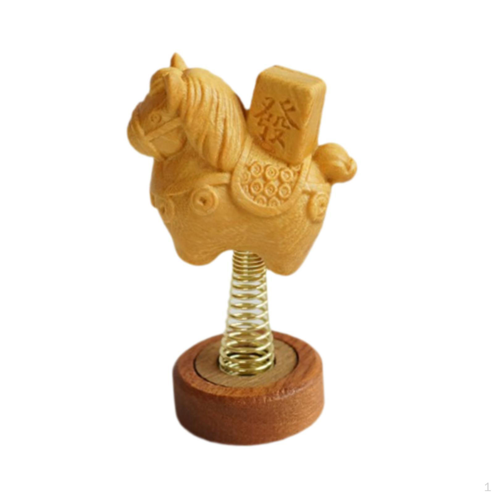 

Car Dashboard Decoration Animal Statue Rocking Horse Decor Interior Ornament for Festival Style C