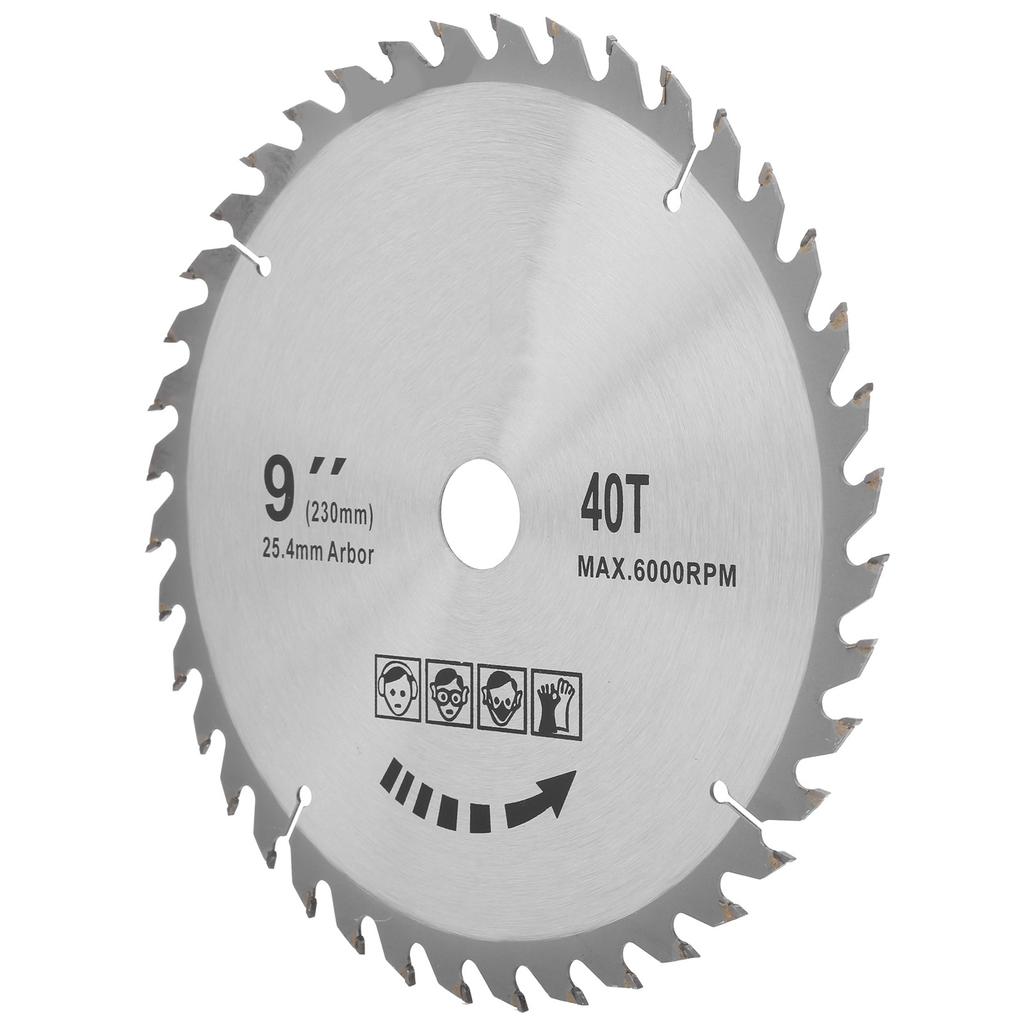 Saw Blade Alternate Teeth Sharping Woodworking Carbide Cutting Tools 9 X 40T 230mm