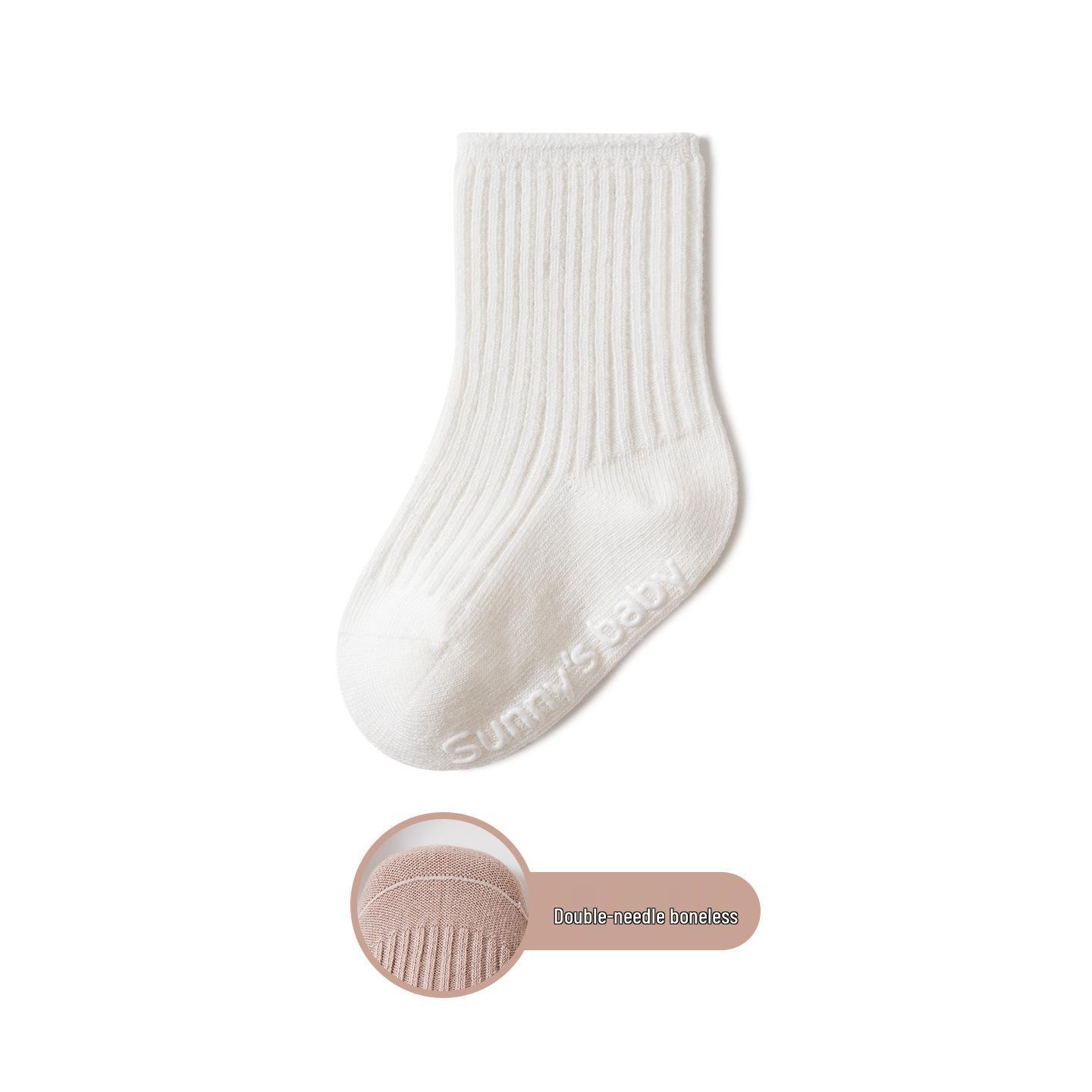 

Infant Non-Slip Cold-Proof Socks: Solid Color Floor Socks for Baby Learning 2-4 years L (foot length 12-14cm) білий