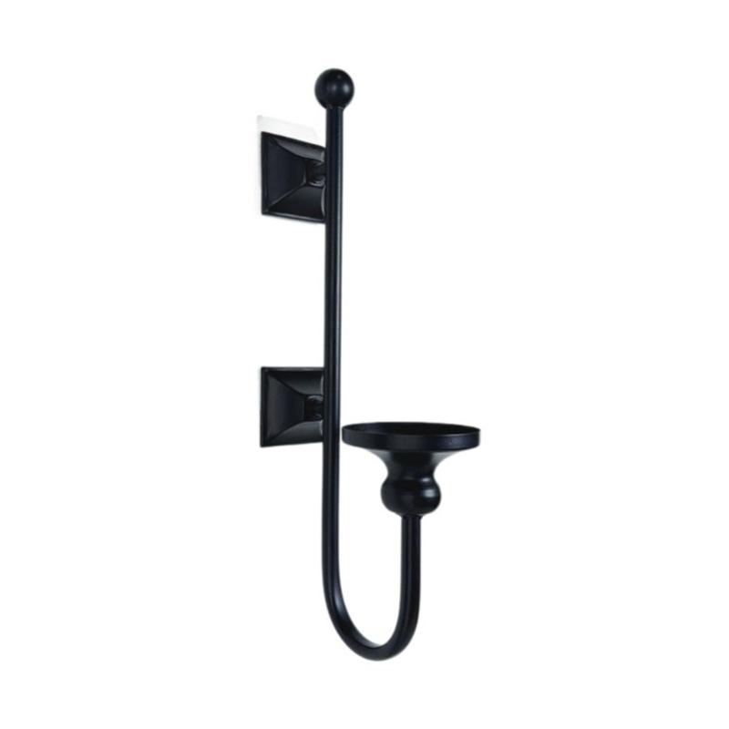 Elegant Black Wall Mounted Candle Sconce Holder, Modern Iron Candle Holder Candlestick for Wall Decoration 1