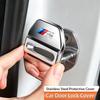 CTCE1 4Pcs Car Door Lock Cover Stainless Steel Protection Accessories Sticker For BMW G30 G20 G05 G11 E48 3 5 Series G07 G06 G02 F39