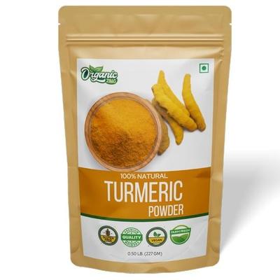 Bio kurkumový prášok Zing | 100% čistý kurkumový prášok | Bohatý na antioxidanty | Balené a vyrobené v Indii - 227 g